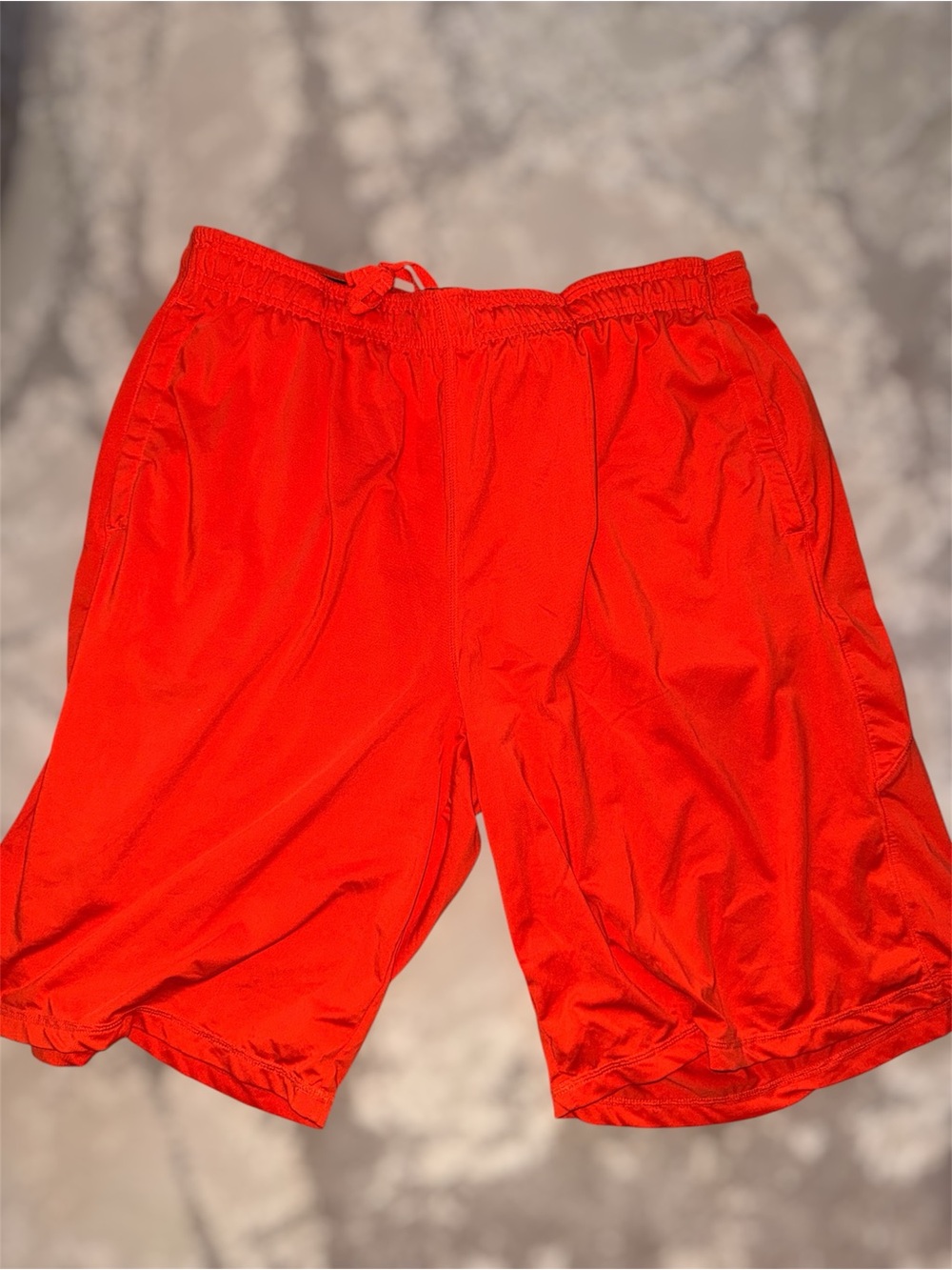 Men's Orange Athletic Shorts